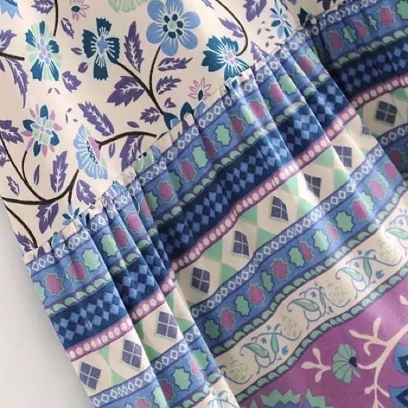 RESTOCKING🎉Western Chic Boho Floral Sun Dress - Picture 8 of 12